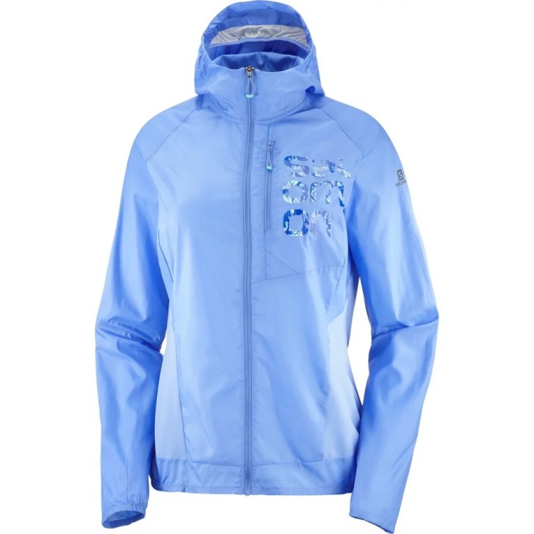 Salomon Bonatti Cross Wind Women's Shell Jackets Light Blue | CA 58H71